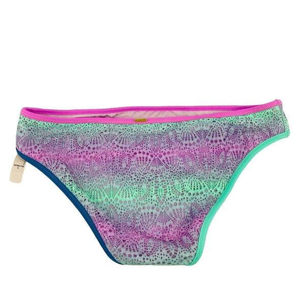 Victoria's Secret Teal Purple Pink Lace Classic Hipster Bikini Bottom Size Large - Picture 6 of 6